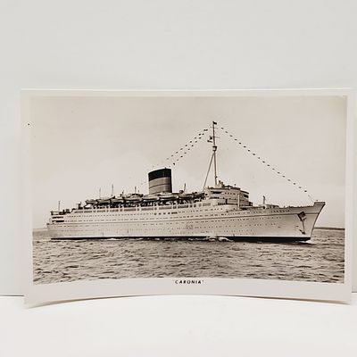 Real Photo Postcard RMS Caronia Cunard Line