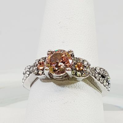 Champagne Crystal Ring Size 9.5