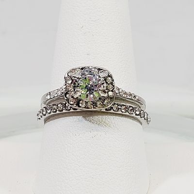 Crystal Ring Size 9.5 2 Pieces