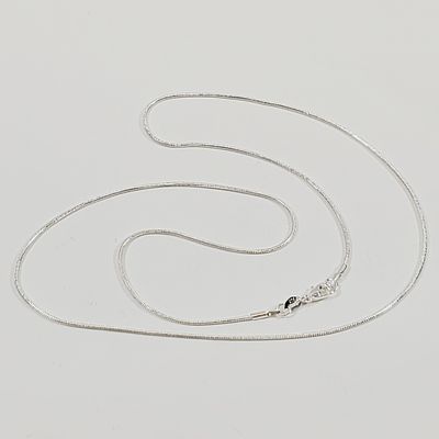 Silver Chain Necklace Stamped 925 22" Long