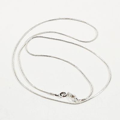 Silver Chain Necklace Stamped 925 24"