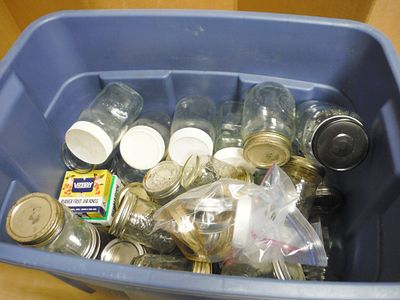 Lot of Canning Jars and Lids