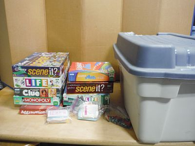HUGE lot of board Games with Large Bin. board games appear to be in good condition. We will not 