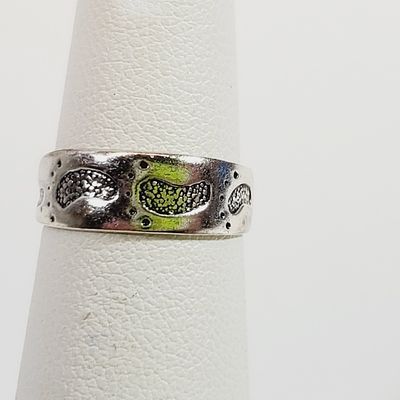 Open Toe Ring Stamped 925 Footprints