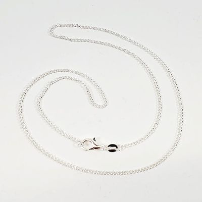 Silver Chain Necklace Stamped 925 20"