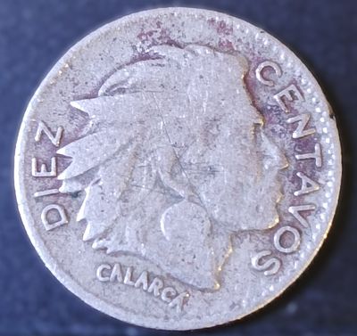 Монета. 10 сентаво. Колумбия. 1959г. Медно-никелевый сплав. VG