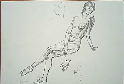 Рыжик Ю. М. (1936-2021) - Рыжик Ю. М. (1936-2021) Двусторонний рисунок. 1960-е гг. Техника: тушь. 