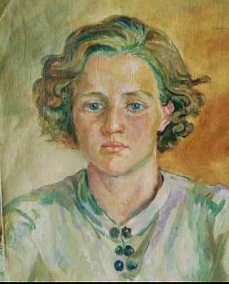 Модоров Ф. - Портрет. 1930-49 гг. Техника: холст, масло. Размеры: 35*25 см.