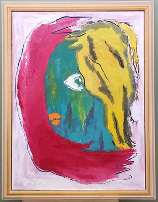 Грищенко Владимир Петрович (1932-2002). Ты кто?. 1992 г. Холст, масло. 80х60 см.В 1956 закончил 