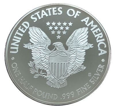 מטבע כסף חצי פאונד (8 אונקיות / ‎≈‎248.8 גרם) "Silver Eagle" ענק, 2006 – The Washington Mint 