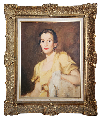 אמן לא מזוהה – פורטרט אישה – שמן על בד. ציור שמן איכותי חתום. 
הציור נתון במסגרת איכותית. 
מידות 