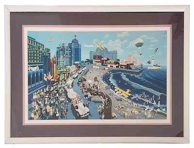 טיילת אטלנטיק סיטי 1986 - ניו ג'רזי - מלאני טיילור קנט, ליטוגרפיה חתומה.
Boardwalk Atlantic 