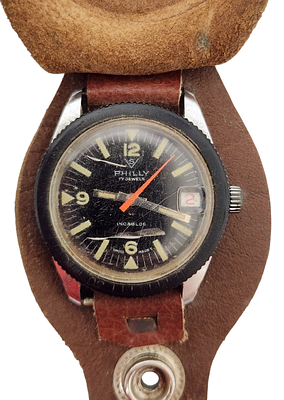 שעון יד וינטג' PHILLY – סגנון צבאי, אוטומטי, שוויצרי, 17 אבנים, בקוטר 36 מ"מ
PHILLY Vintage 