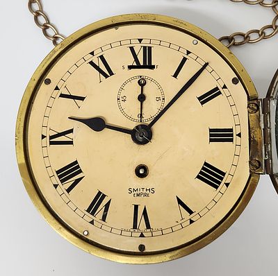 שעון ספינה עם גוף פליז Smith Empire – ראשית המאה ה-20. Brass Smith Empire Shipboard Clock - 
