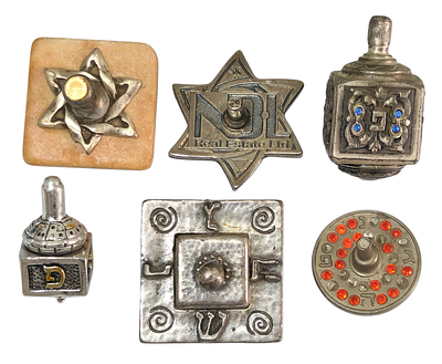 6 סביבוני אספנות – מתכת, אבן ועבודת מעצבים . לוט איכותי של 6 סביבוני אספנות בעיצוב ייחודי 