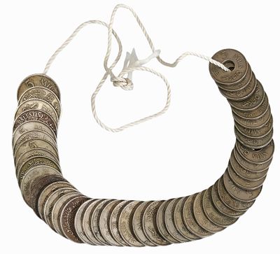 44 מטבעות 5 מיל פלשתינה ארץ ישראל – כפי שנמצאו | ממשלת המנדט הבריטי
44 Palestine 5 Mils Coins – 