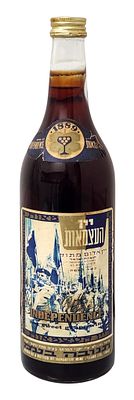 יין העצמאות – יין אדום מתוק - תנובה | יקבי המרתף, פתח תקוה
. בקבוק יין היסטורי מתקופת ראשית 