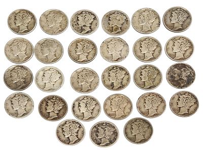 מטבע 1 דיים (10 סנט) "Mercury Dime" כסף – ארצות הברית, 1916–1945
1 Dime "Mercury Dime" Silver – 