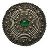 Silver Brooch in Bezalel Style, Central Green Stone, Marked “900 Jerusalem Palestine” | British Image - 1