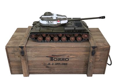 טנק סובייטי Torro IS-2 / JS-2 דגם 1944, סדרת Pro-Edition, קנה מידה 1:16, ארגז עץ מקורי. דגם 