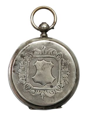 שעון כיס כסף 0.875, מנגנון עוגן 15 אבנים, Spiral Breguet – סוף המאה ה־19. שעון כיס אירופי איכותי 