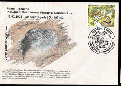 Fossil Remains Inaugural Day Permanent Pictorial &amp; Special Place Cancellation Cover