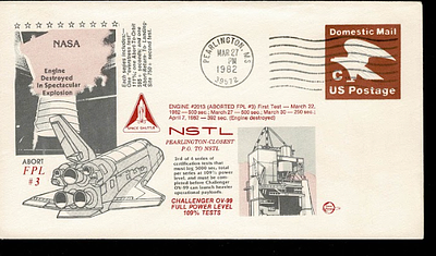 NASA Space Shuttel - commemorative postal cover featuring a postmark from Pearlington 