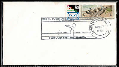 Charlestown RI 250th Anniversary Seafood Festival Station Special Cover 1988