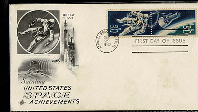 1967 US Space Achievements First Day Cover Kennedy Space Center Launch
