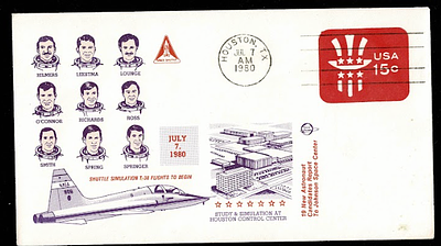 1980 NASA Group 9 Astronaut Candidates Special Event Cover Houston TX