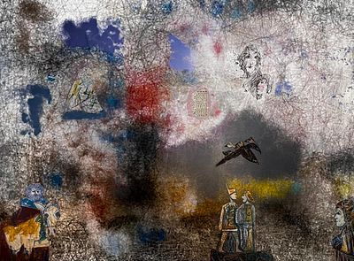 יעקב פורת - האופטימיות. 70x50 הדפס יפהפה על בד, מאת אמן מיוחד מיפו. עבודה אייקונית, נמכרה ללא 