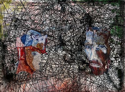 יעקב פורת - ואן גוך. 70x50 הדפס אומנותי מהמם על בד, בהשראת ואן גוך. ללא מסגור.