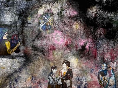 יעקב פורת - תיבת נוח. 70x50 עוד עבודה מצוינת על בד מאת יעקב פורת, הנמצאת במוזיאון ישראל. פורת זכה 