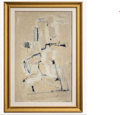 יחיאל קריזה - זמן עומד. 92x60 היצירה של יחיאל קריזה היא עבודה אבסטרקטית באקריליק וגואש על בד 