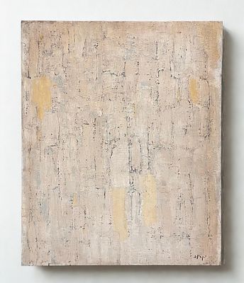 יחיאל קריזה - שכבות של שקט. 61x50 ציור מופשט, שמן על לוח (oil on board), חתום מאת יחיאל קריזה. 