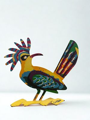 דוד גרשטיין - דוכיפת. 22x19 עבודה חתומה ומסומנת “DESIGN” 
יצירה תוססת ושמחה מאת דוד גרשטיין, פסל 