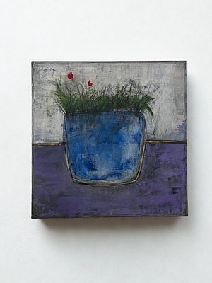 Salah Alkara - שקט על השולחן. 50x50 ציור שמן על בד, ללא מסגרת, מאת האמן הדרוזי Salah Alkara – אמן 