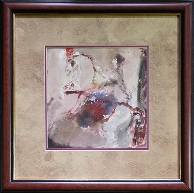 Фонвизин Артур Владимирович - Наездница в синей юбке. 1940-1950-е гг. . Бумага, акварель, гуашь. 26 