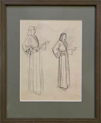 Лабас Александр Аркадьевич - Набросок. 1936 г. Бумага, карандаш. 
30,4 х 27,5