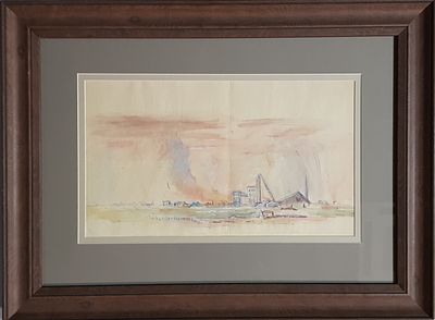 Лабас Александр Аркадьевич - Серия "Разные акварели" 1944 г. Бумага, акварель. 24,3 х 42