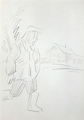 Шумский Фёдор Геннадьевич - Из серии "Типажи". 2026 г. Бумага, карандаш. 42 х 29,7