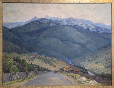 Пичугин Сергей Иванович - Красная поляна. Долина реки Мзымта. 1932 г. Холст, масло. 98 х 129 
