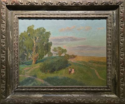 Крымов Николай Петрович - Свидание. 1935 г. Холст, масло. 46,4 х 60 Экспертное заключение
