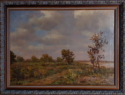 Барто Ростислав Николаевич - Пейзаж. 1942 г. Холст, масло. 
50 х 69,5