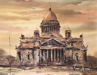 Помазков Андрей Евгеньевич - Ленинград. 1980-е гг. Бумага, смешанная техника. 30,5 х 40,5