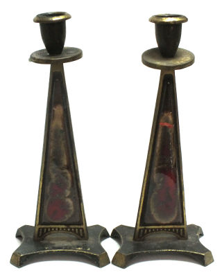 פמוטים ישראלים שנות ה 60 חתומים 22 ס"מ