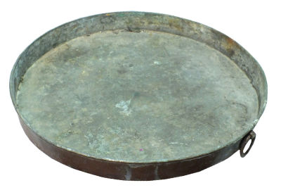 2 קערות לתליה נחושת אדומה קוטר 40 ס"מ הגדולה