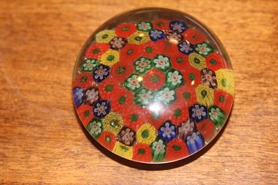 Art Glass Paperweight. 2 1/2" in diameter