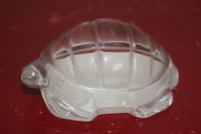 Marked Baccarat Turtle Crystal Paperweight. 3 3/4" long