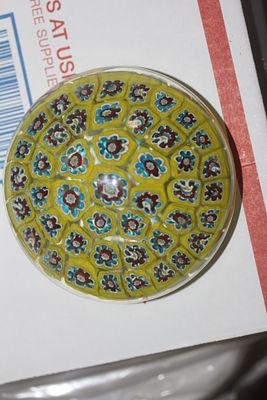 Vintage Milifiori Paperweight. most likely Murano - 3 3/8" in diameter